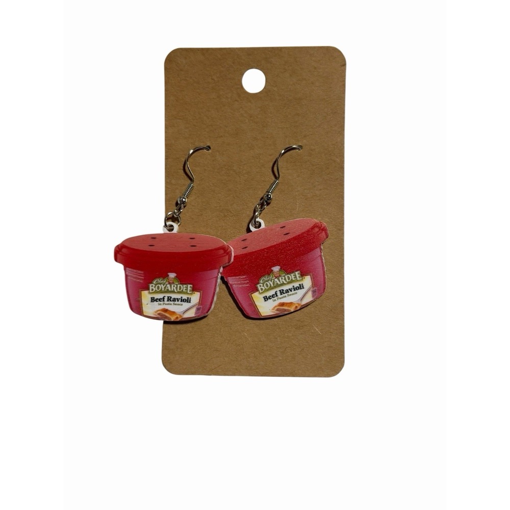 New Novelty Fashion Earrings lunch pack‎ snack food ravioli